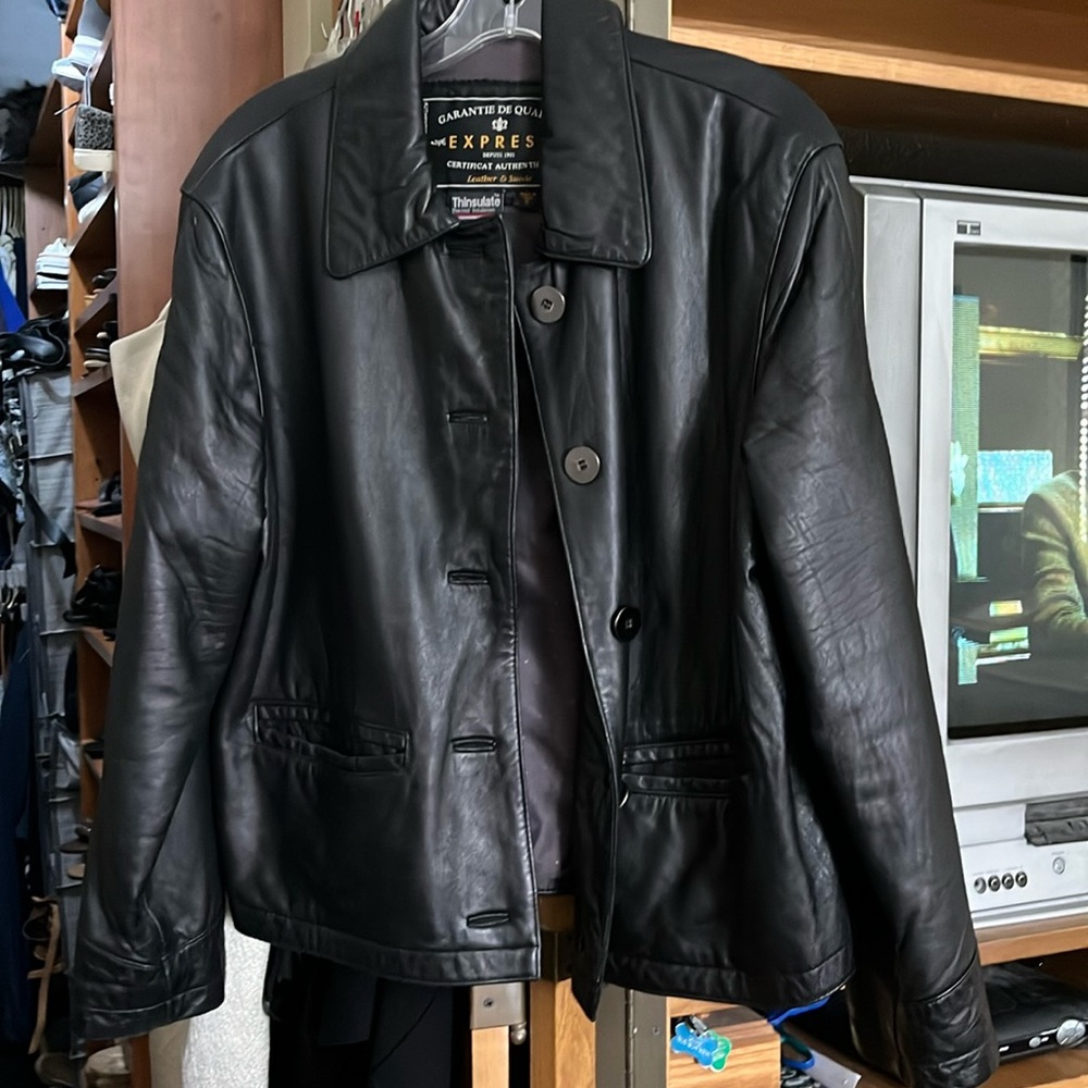 Express Small Woman’s Black Leather Jacket